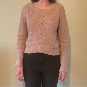 Ruby Moon Fuzzy Light Pink Sweater (size XS)